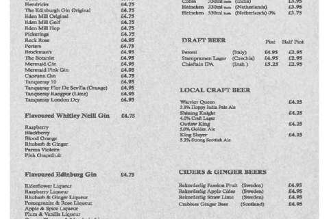 Menu Design